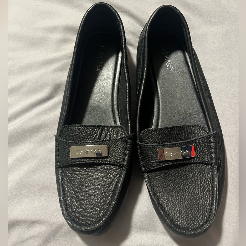 Calvin Klein Women's Black Leather Loafers